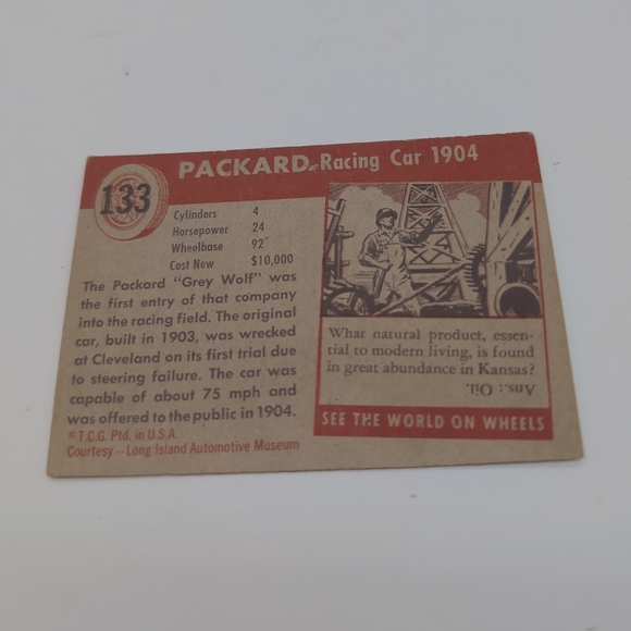 1954 Topps Car Card Set 3 Veritas, Packard, Excalibur J Sports Cars - Picture 3 of 7